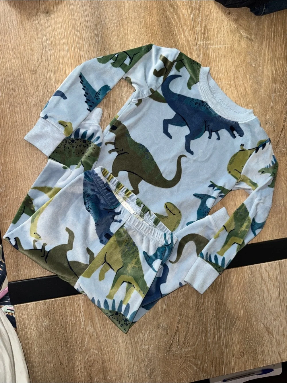 Carter's Long Sleeve Dino Pajama Set - Blue & Green Boys 2T